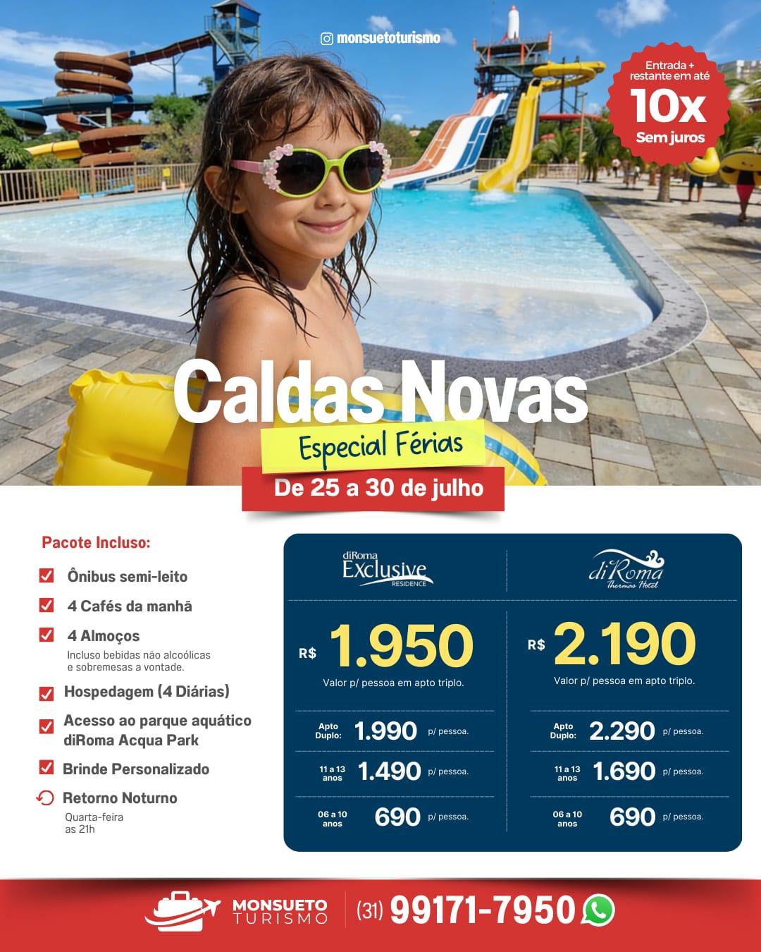 Pacote para Caldas Novas