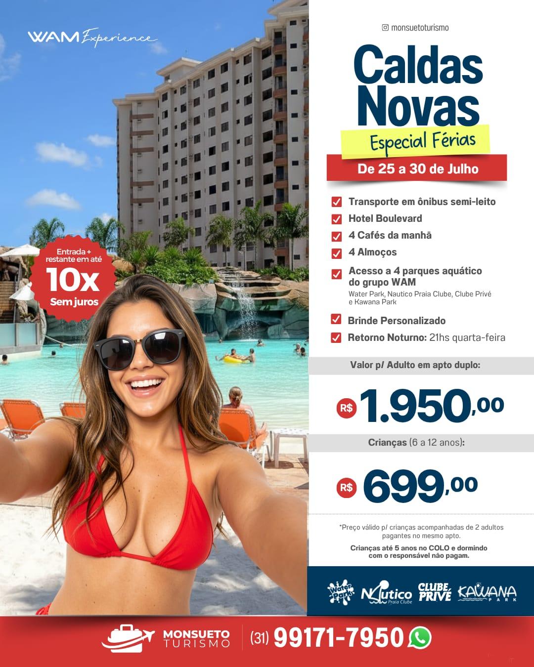 Pacote para Caldas Novas